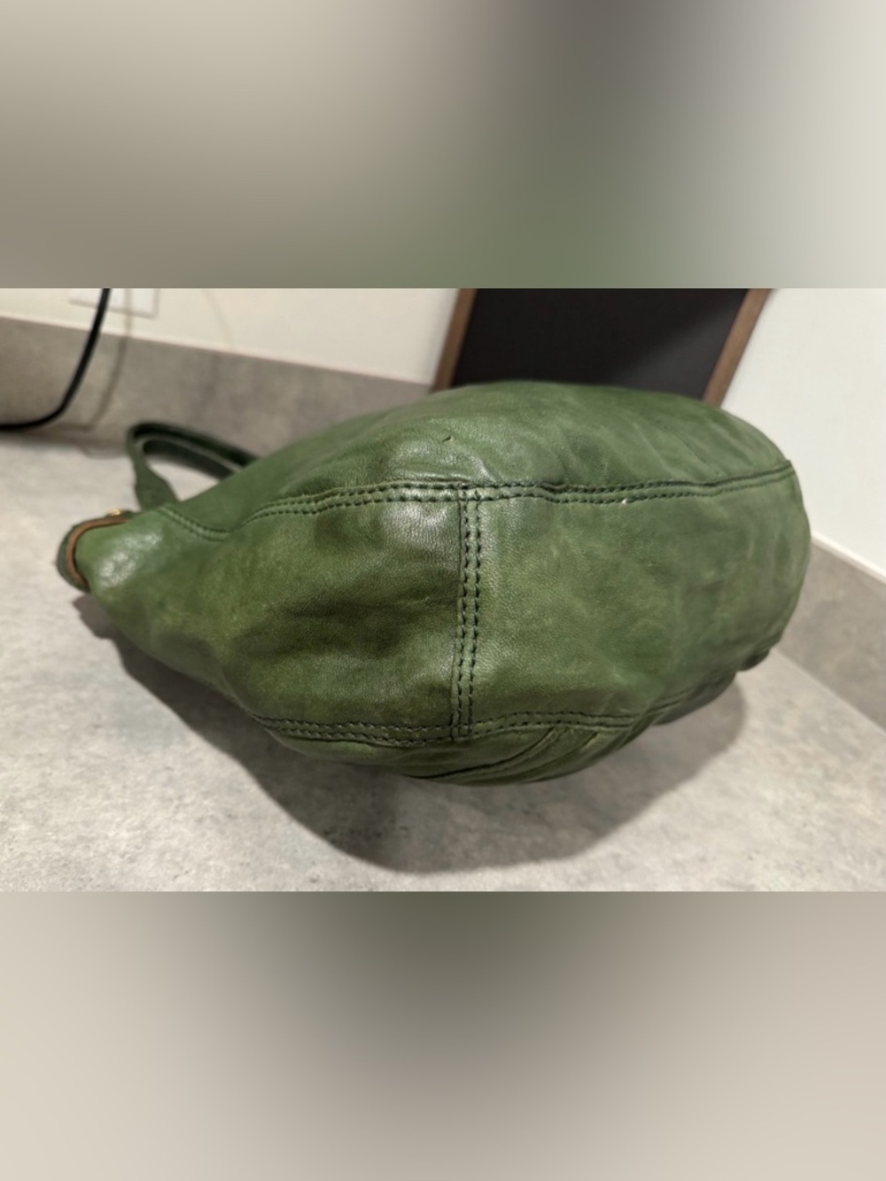 Lucky Brand Green Italian Leather Hobo! GUC!! - Picture 5 of 14